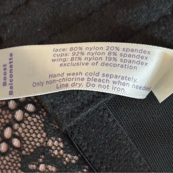 Cacique Seriously Sexy Lace Trimmed Pink and Black Bra - Picture 7 of 9